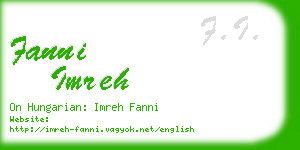 fanni imreh business card